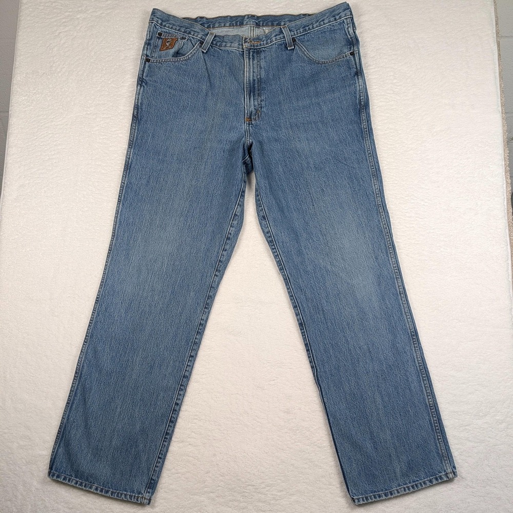 Cinch Jeans Mens 40x34 Blue Straight Leg Slim Denim Western Cowboy Bronze Label